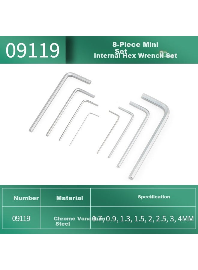 Sata Tool Set Of 8 Mini Hex Key Wrenches, 09119 - Image 2