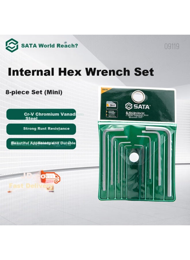 Sata Tool Set Of 8 Mini Hex Key Wrenches, 09119 - Image 1