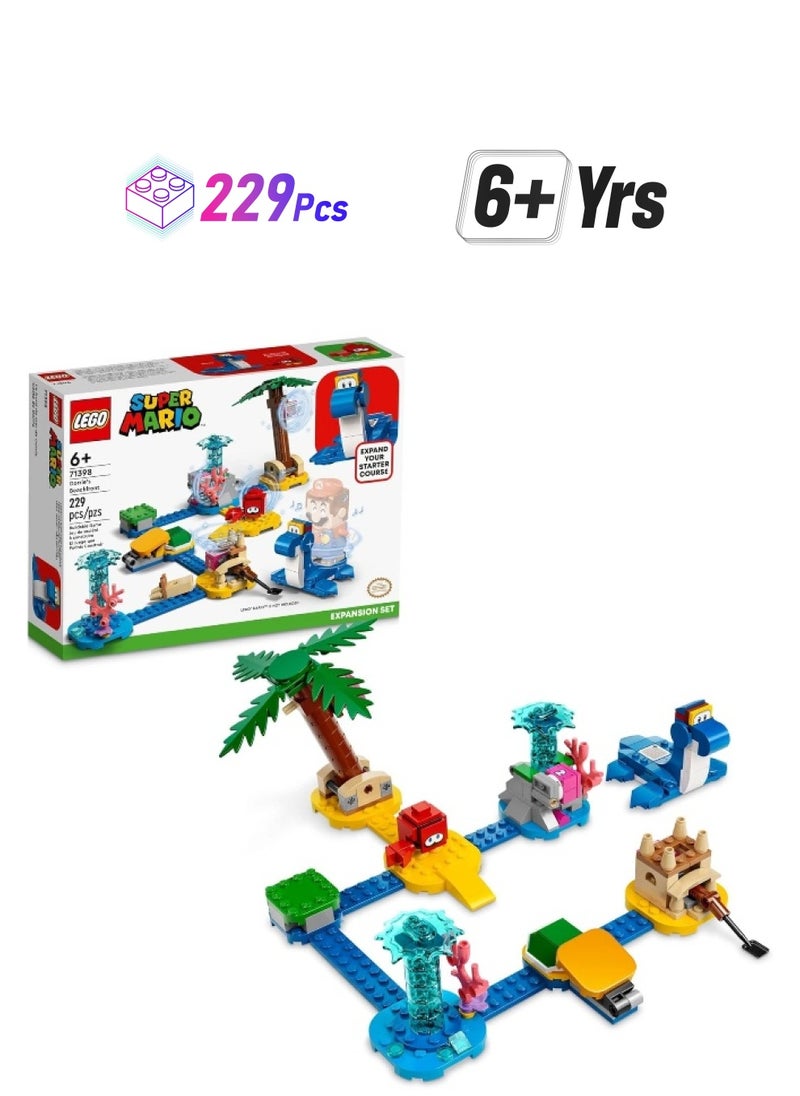 LEGO LEGO Super Mario Dorrie’s Beachfront Expansion Set 71398 Building Kit; Collectible Toy for Kids Aged 6 and up (229 Pieces)  - Image 1
