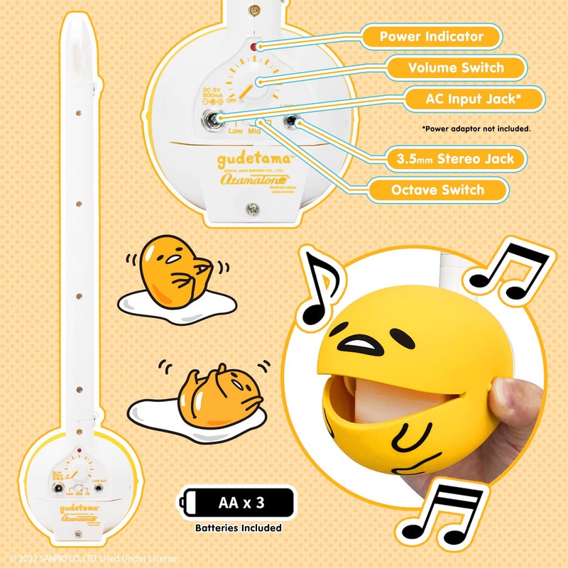 Otamatone Deluxe [Sanrio Gudetama] Electronic Musical Instrument Portable Synthesizer from Japan Maywa Denki from Japan - Image 3