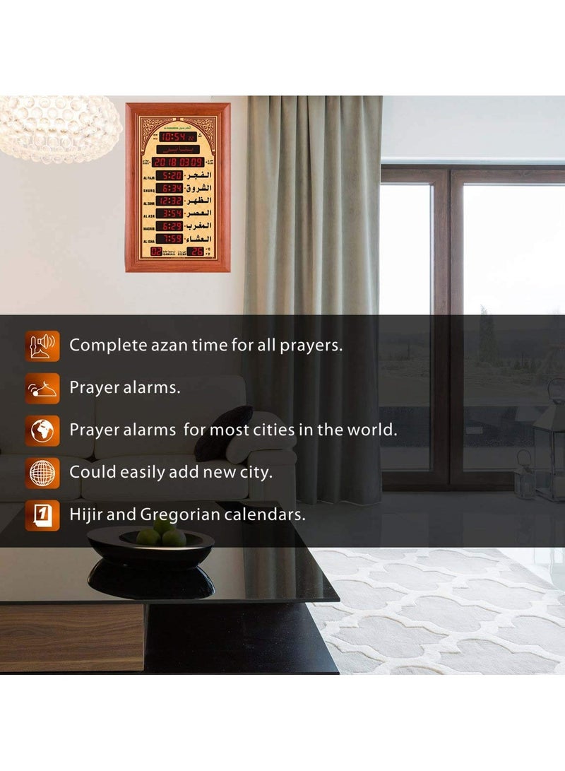 الحرمين Azan clock al-harameen large size HA-5344 65x105cm  - Image 3