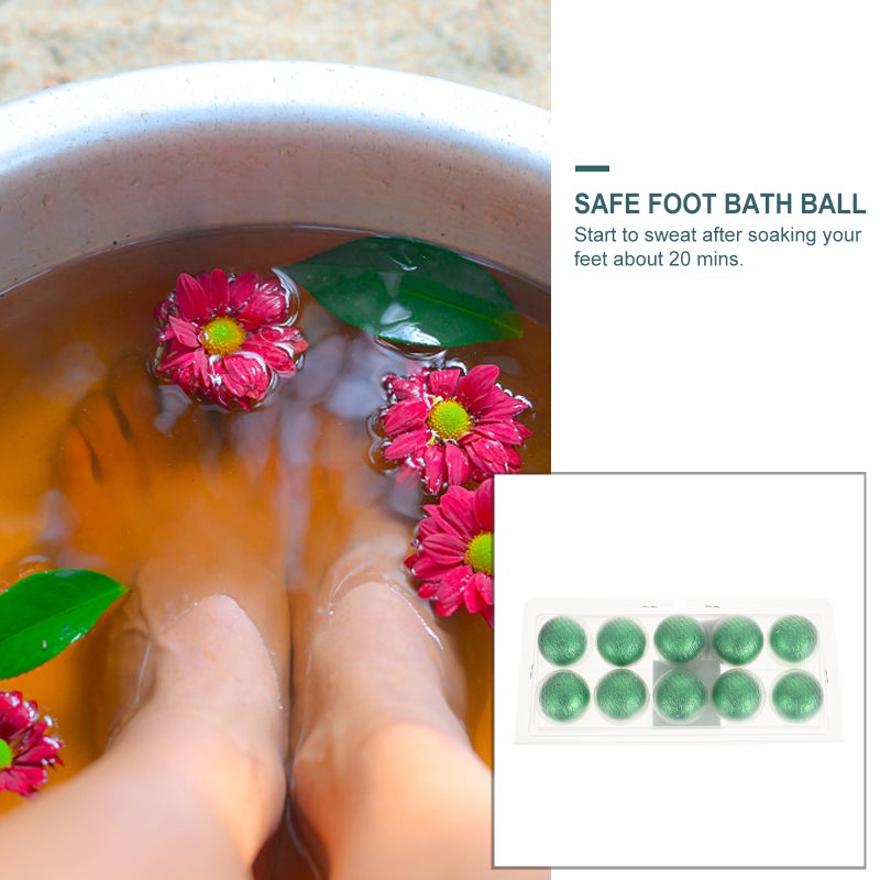 10pcs Sweat Soaking Foot Pills Foot Bath Pills Foot Spa Pills (Green) - Image 1