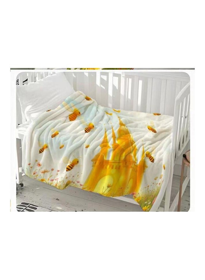 عام بطانية رقيقة من الفانيلا الكرتونية للأطفال والرضع (دافئة ومريحة، ومناسبة للنوم والألعاب) 70 سم * 100 سم - 857 - Image 2