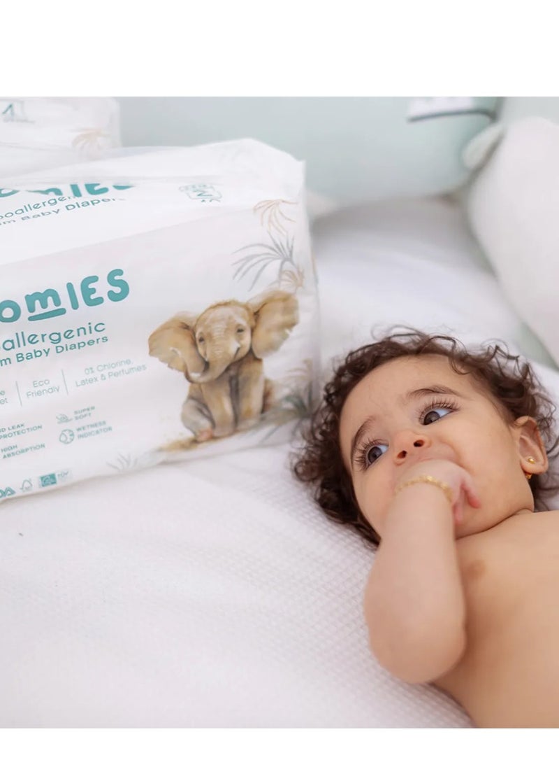 Bloomies - Organic Bamboo Baby Diapers Size 2 (3-8kg baby) 120pcs (40X3) Bundle| Eco-friendly, Hypoallergenic, Non-toxic, Breathable Nappies - Image 1