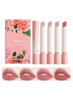 SYOSI 4-Piece Nude Matte Lipstick Set – the perfect addition to your makeup collection. This set includes four stunning nude shades, carefully selected to complement any occasion or outfit  - Image 1