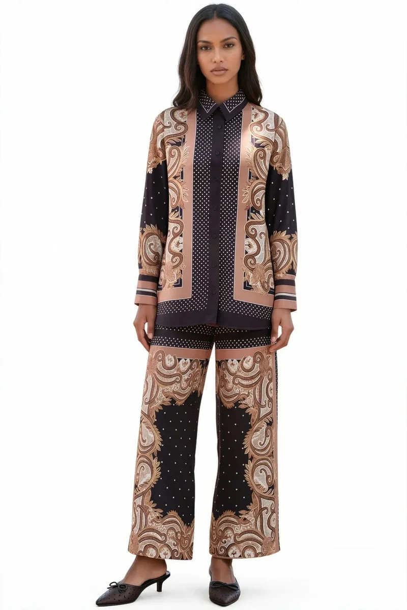 جينيفر Cotton Viscose Two-Piece Coord