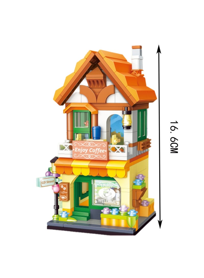 Coffee Time 277pcs, Street View House Set Building Block Toys, Educational Assembly Model Gift For Children - Image 2