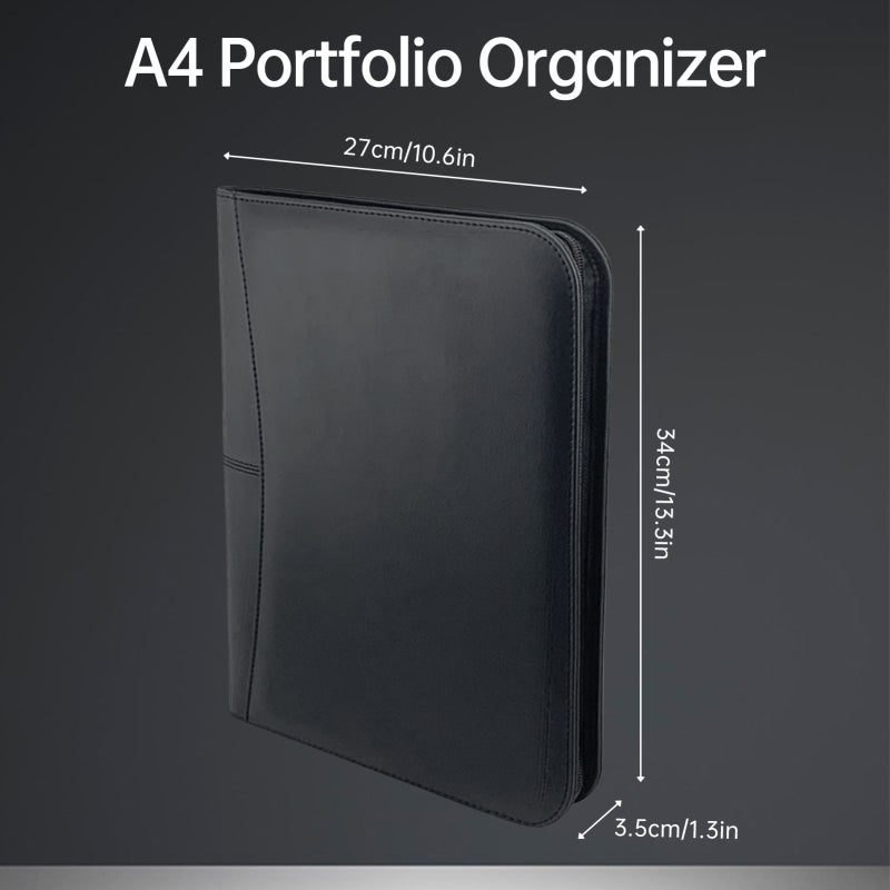 Bisofice Leather Padfolio 10.6x13.3x1.3In Premium PU Leather - Vintage Style Portfolio Organizer for Business Professionals College Graduates Job Interviews Meetings - Image 5
