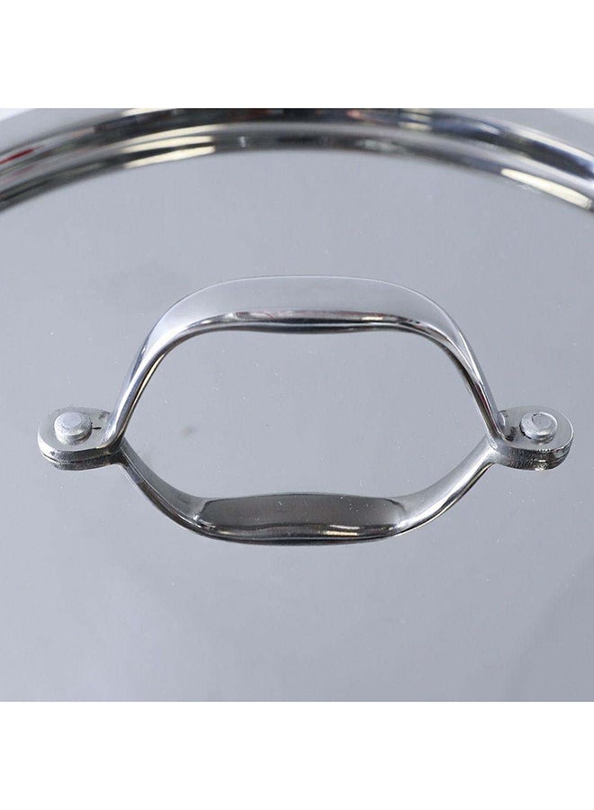 DANUBE HOME Celina Stainless Steel Casserole With Ss Lid 2.5Mm Stainless Steel Non-Stick Stockpot With Cover For Kitchen W24Xh12.5Cm - Silver - Image 4