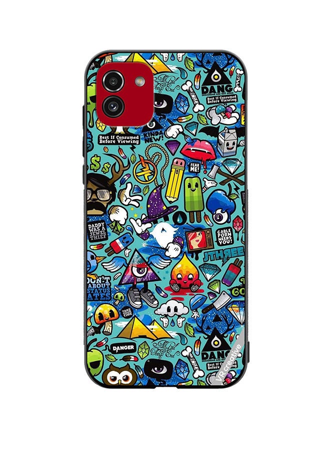 VR CREATIVE Protective Case Cover For Samsung Galaxy A03 Coooloie Design Multicolour - Image 1