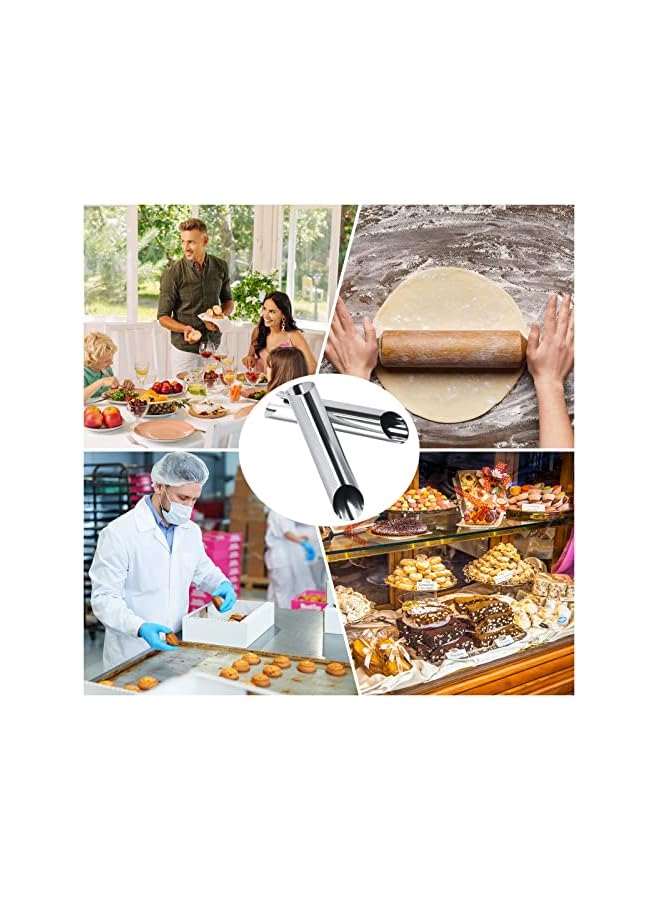 S-TOP 50 Pcs Cannoli Tubes Stainless Steel Cannoli Forms Cream Horn Molds Non Stick Danish Pastry Molds for Croissant Shell Cream Roll Baking Cookie Dough (Tubes) - Image 3