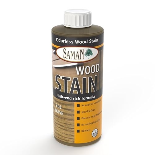 SamaN Interior Water Based Wood Stain - Natural Stain for Furniture, Moldings, Wood Paneling, Cabinets (Olive TEW-201-12, 12 oz) - Image 5