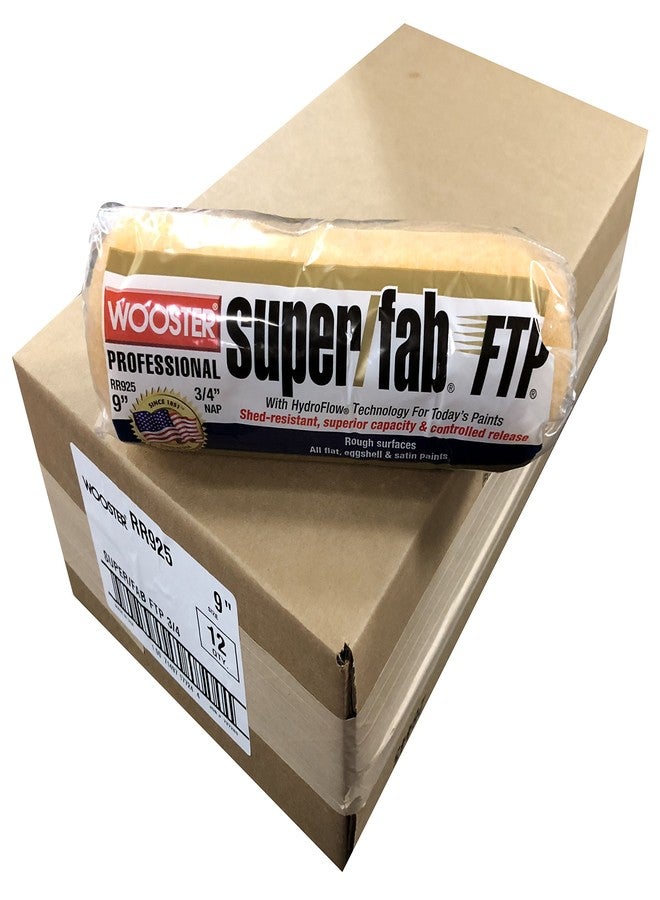 ووستر غطاء أسطوانة Wooster Brush RR925-9 بوصة Super/Fab FTP، بوبر 3/4 بوصة - عبوة من 12 قطعة - Image 2