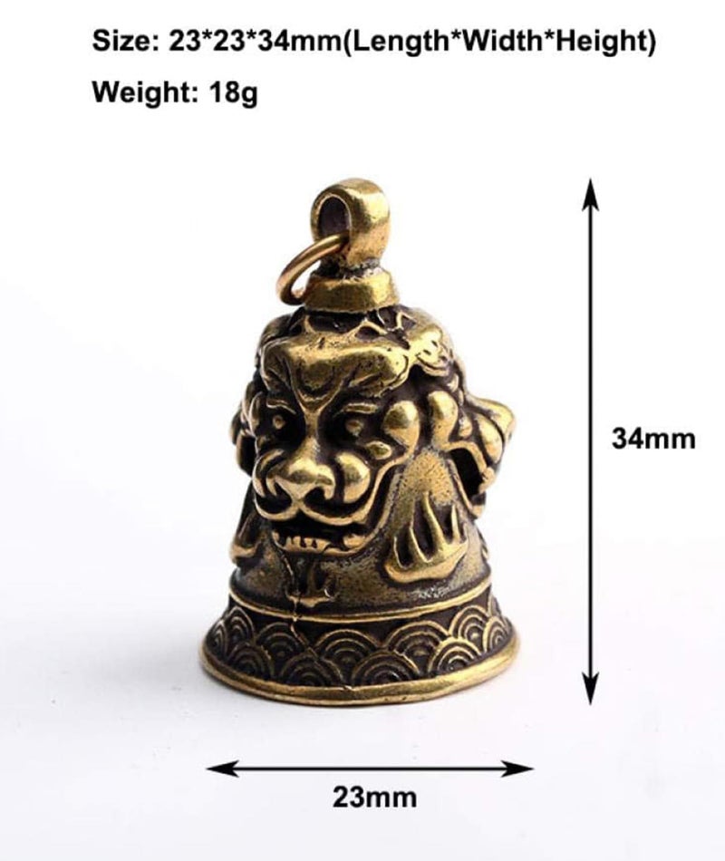 CartHome Guardian Bell for Bike, Guardian Brass, Luck Bells, Guardian Bell Keychain Bike Bells Suitable Motorcycle Handlebars Bicycle Bike Accessories Rider Gear Decor - Image 2