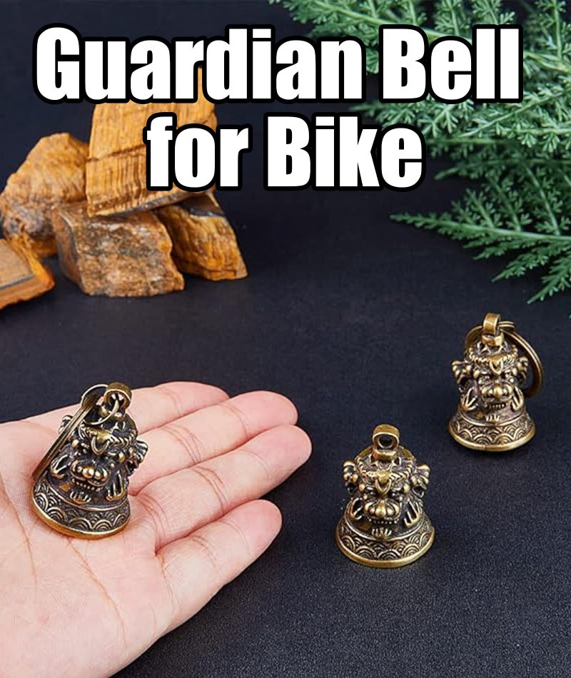 CartHome Guardian Bell for Bike, Guardian Brass, Luck Bells, Guardian Bell Keychain Bike Bells Suitable Motorcycle Handlebars Bicycle Bike Accessories Rider Gear Decor - Image 4