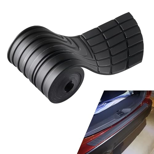 Dogary Car Rear Bumper Protector Rubber 35 x 27 ImpactResistant Rear Trunk Guard WaterProof Highly Elastic Protective Film with DoubleSided Adhesive Universal Bumper Modification Black - Image 1