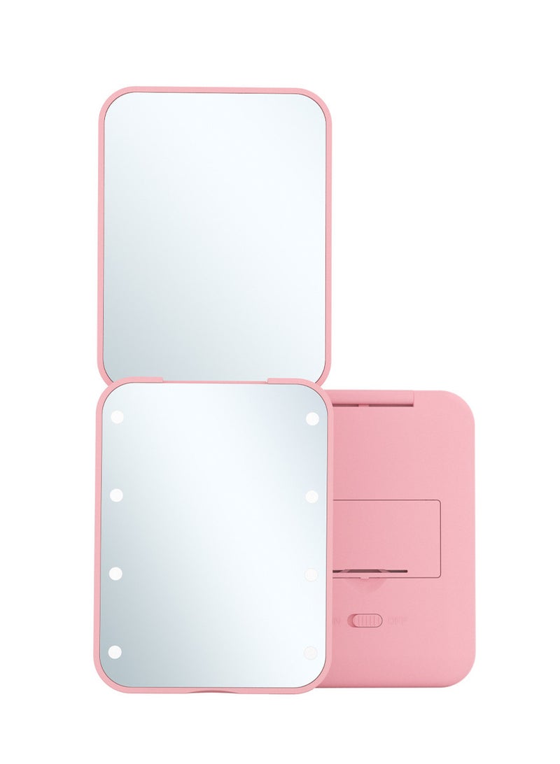 1X 2X Magnification LED Compact Travel Makeup Mirror, Pocket Mirror - Image 1