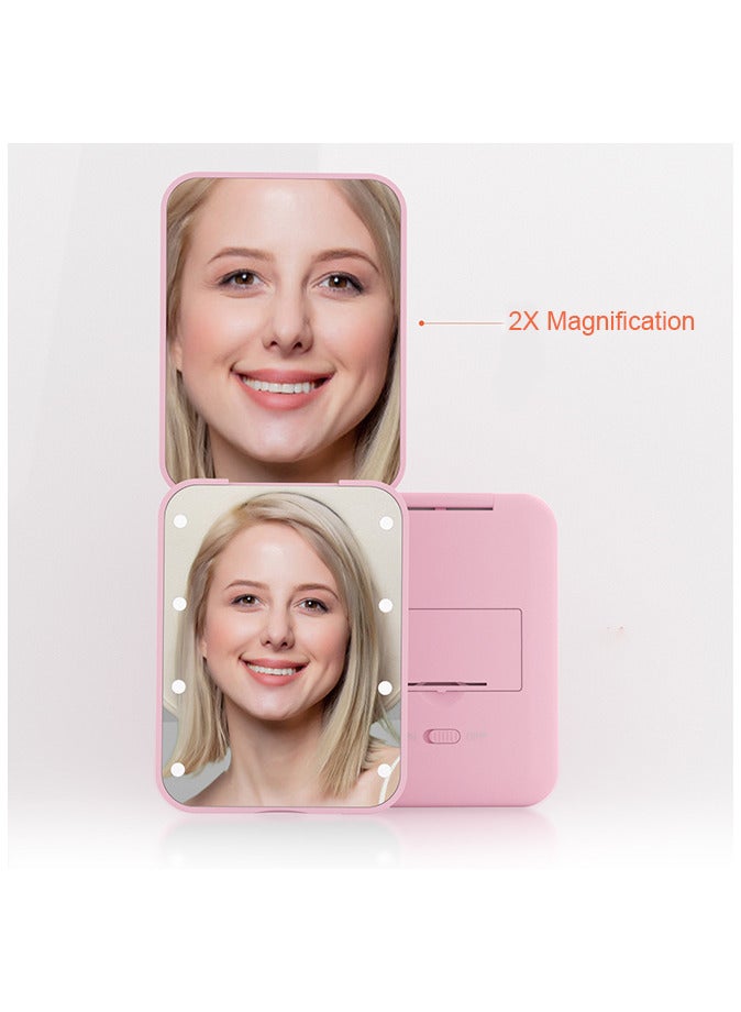 1X 2X Magnification LED Compact Travel Makeup Mirror, Pocket Mirror - Image 5
