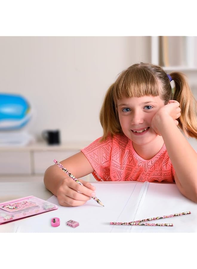 erorex Unicorn Stationary Set Kids Stationery Gifts Set Unicorn Gift Unicorn Stationery Sets For Girls And Boys Includes 2Pcs Pencil Rulers Eraser Pencil Sharpener And Notebook - Image 2