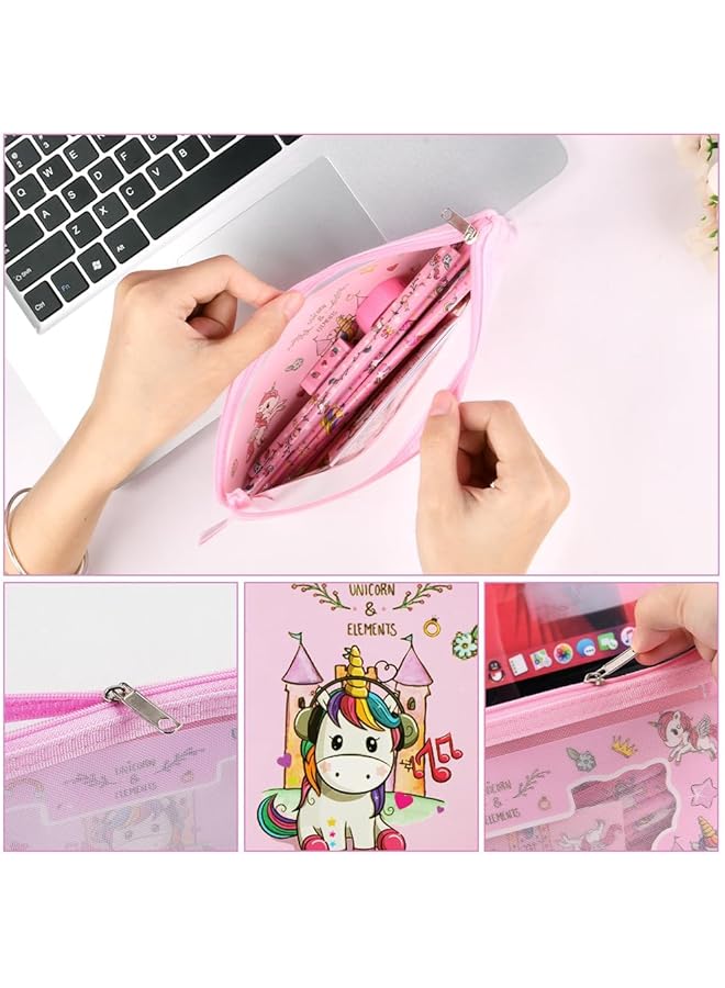 erorex Unicorn Stationary Set Kids Stationery Gifts Set Unicorn Gift Unicorn Stationery Sets For Girls And Boys Includes 2Pcs Pencil Rulers Eraser Pencil Sharpener And Notebook - Image 4