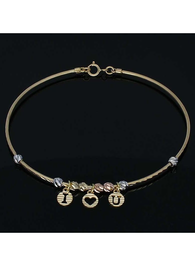 FK Jewellers Gold Hanging Bangle in 18KT - FKJBNG18KU2013  - Image 3