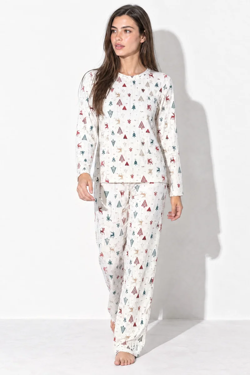Hiccup Patterned Pajama Set