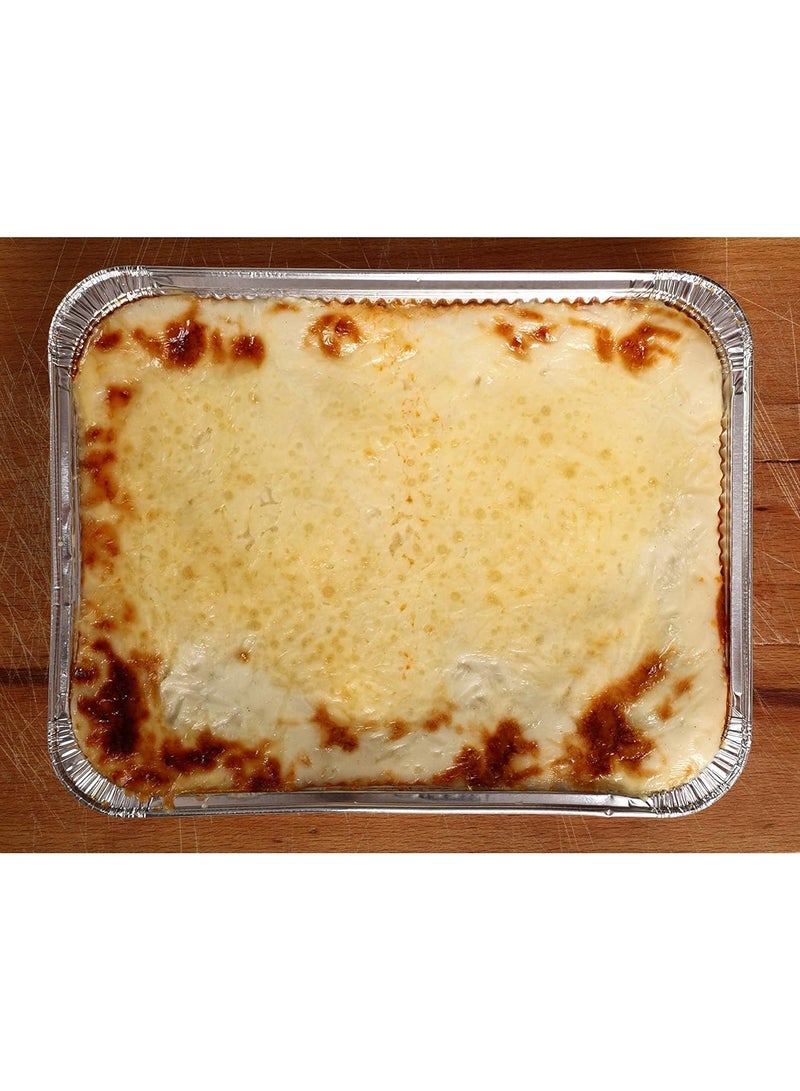 50 PCS  Aluminum Pan Disposable with Flat Board Lid Rectangular Tin Foil Pans Perfect for Reheating, Baking, Roasting, Meal Prep, to-Go Containers Size 26*20*4cm - Image 2