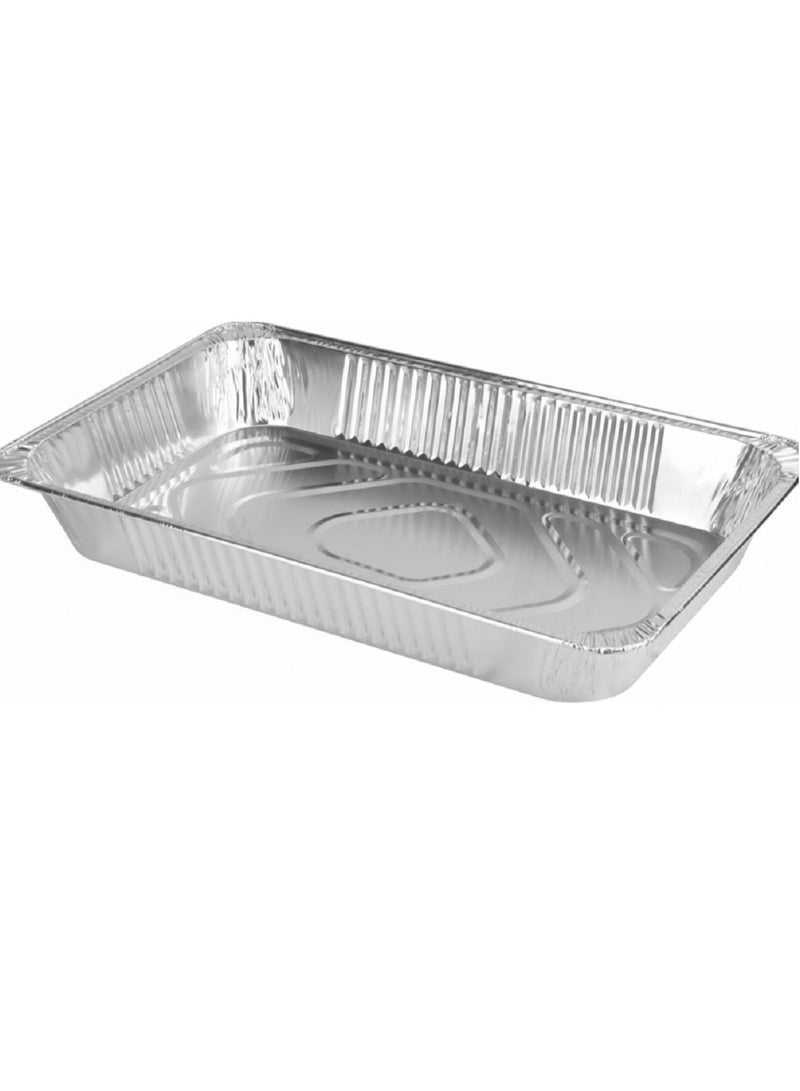 50 PCS  Aluminum Pan Disposable with Flat Board Lid Rectangular Tin Foil Pans Perfect for Reheating, Baking, Roasting, Meal Prep, to-Go Containers Size 26*20*4cm - Image 4