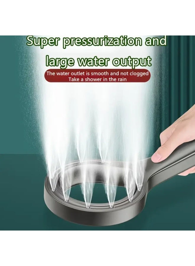 Shower head with high-pressure and water-saving design, water-saving (60%) high-pressure (220%) hand shower with mist spray Unique star-ring shaped  - Image 3