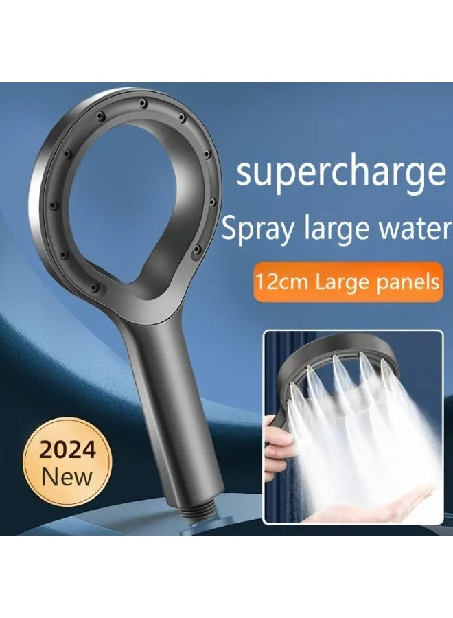 Shower head with high-pressure and water-saving design, water-saving (60%) high-pressure (220%) hand shower with mist spray Unique star-ring shaped  - Image 1