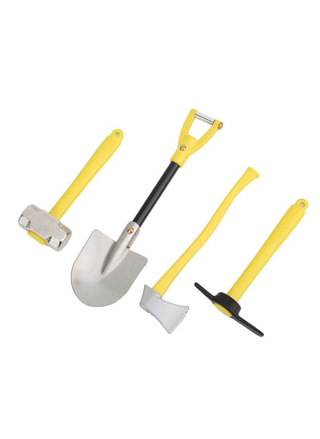 Thoraya - Metal Mini Decoration Simulation Tool Hammer Hoe Shovel Axe Fit for 1/10 RC Crawler CarYellow - Image 1
