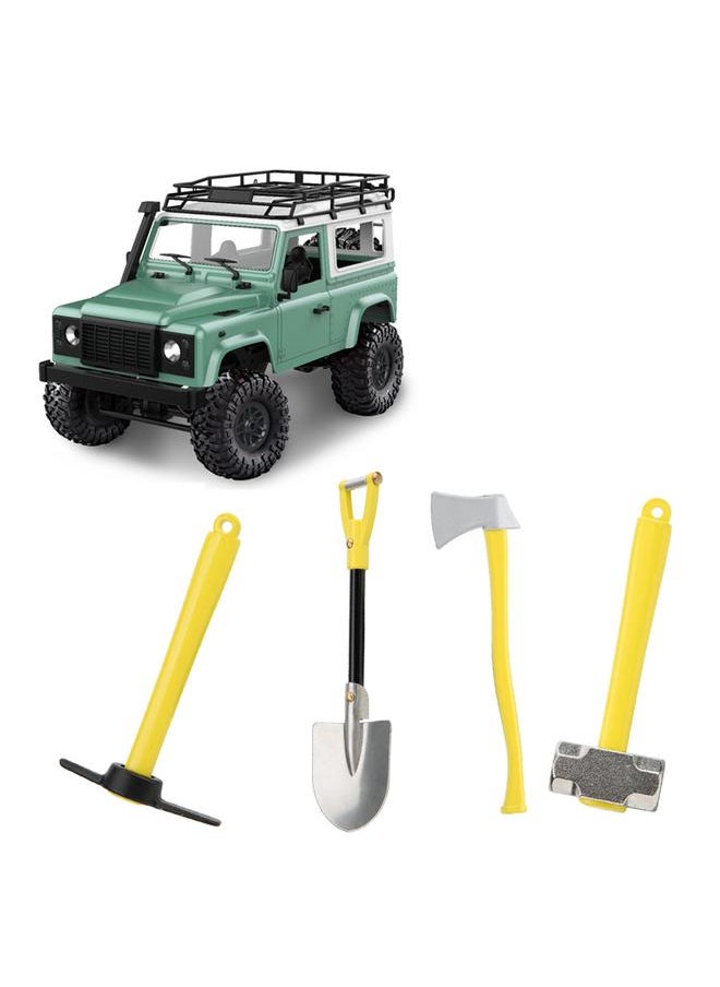 Thoraya - Metal Mini Decoration Simulation Tool Hammer Hoe Shovel Axe Fit for 1/10 RC Crawler CarYellow - Image 1