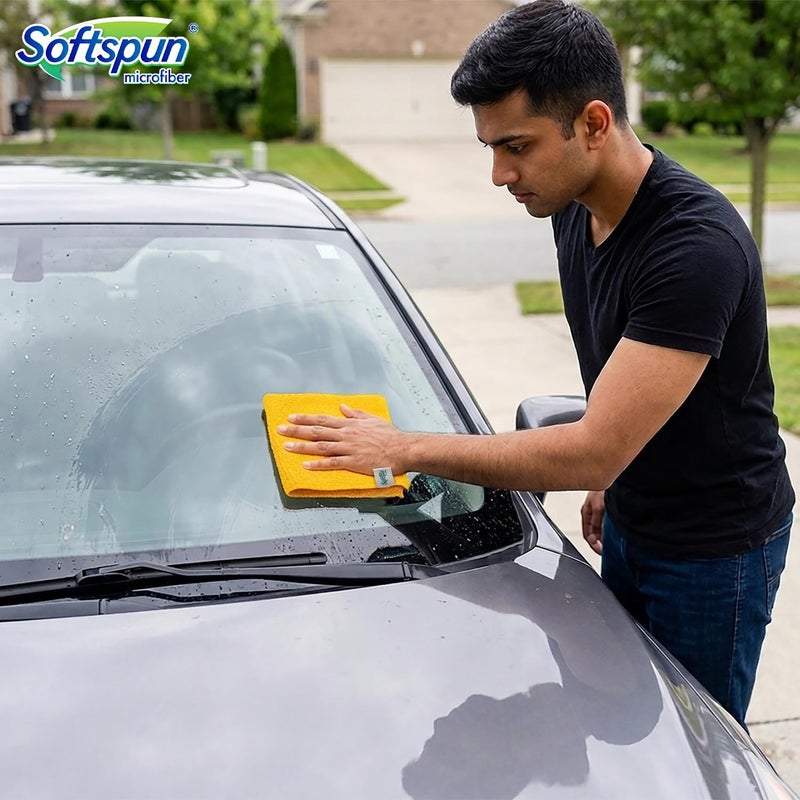 SOFTSPUN Durability boosted processed material SOFTSPUN Microfiber Cloth - 10 pcs 40x40 cms 340 GSM Multi-Color! Thick Lint & Streak Free Multipurpose Cloths Automotive Microfibre Towels for Car Bike Cleaning Polishing Washing & Detailing All climate suitability - Image 5