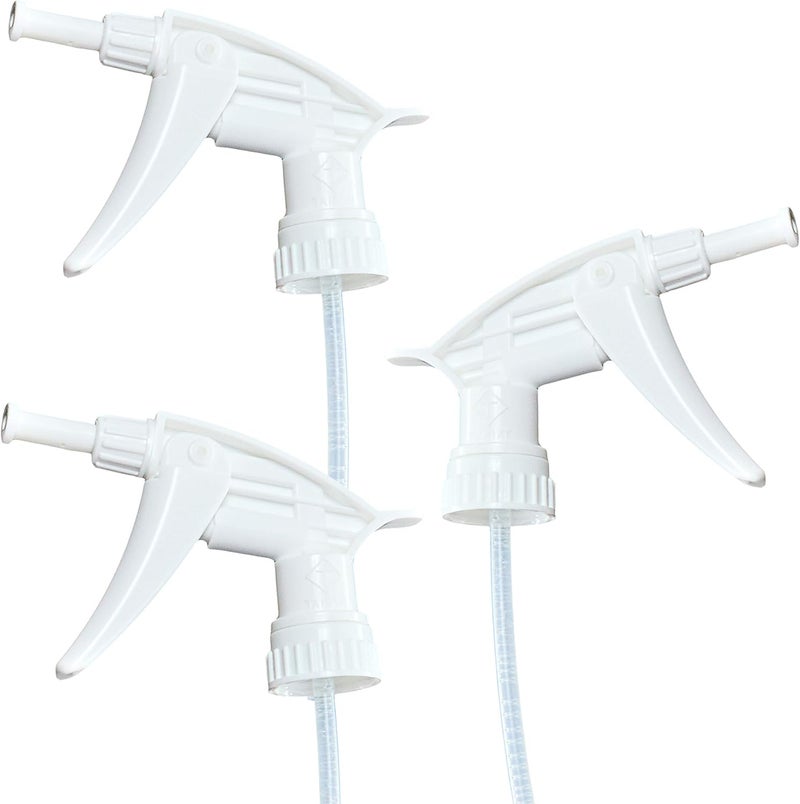 Mop Mob Dirt Lifting Durable Foaming Spray Heads 3 Pk. Best Heavy Duty Nozzle Replacements for Large 32 Oz Plastic or Glass Bottles. Perfect Foam Nozzles for House and Bathroom Cleaning or Auto Detailing. - Image 1