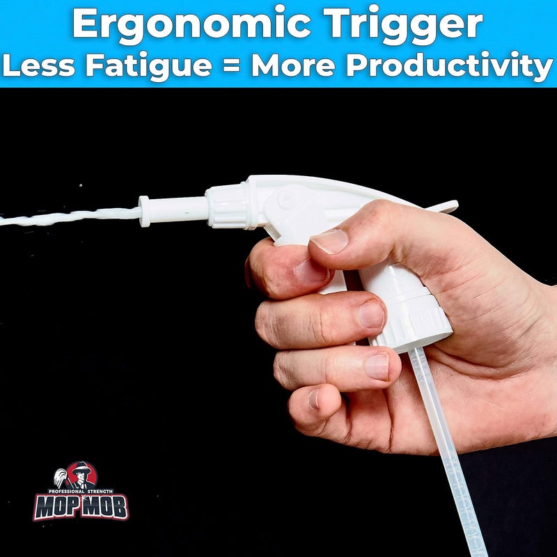 Mop Mob Dirt Lifting Durable Foaming Spray Heads 3 Pk. Best Heavy Duty Nozzle Replacements for Large 32 Oz Plastic or Glass Bottles. Perfect Foam Nozzles for House and Bathroom Cleaning or Auto Detailing. - Image 4