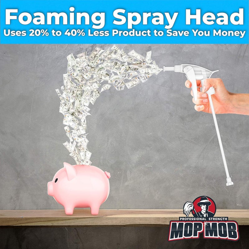 Mop Mob Dirt Lifting Durable Foaming Spray Heads 3 Pk. Best Heavy Duty Nozzle Replacements for Large 32 Oz Plastic or Glass Bottles. Perfect Foam Nozzles for House and Bathroom Cleaning or Auto Detailing. - Image 3