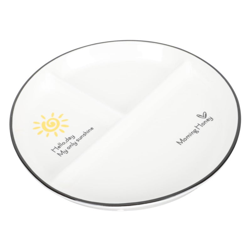 PRETZYOOM Ceramic Divided Food Plate Portion Control Tray For Toddlers Boys Girls Healthy Eating Microwave Dishwasher Safe - Image 2