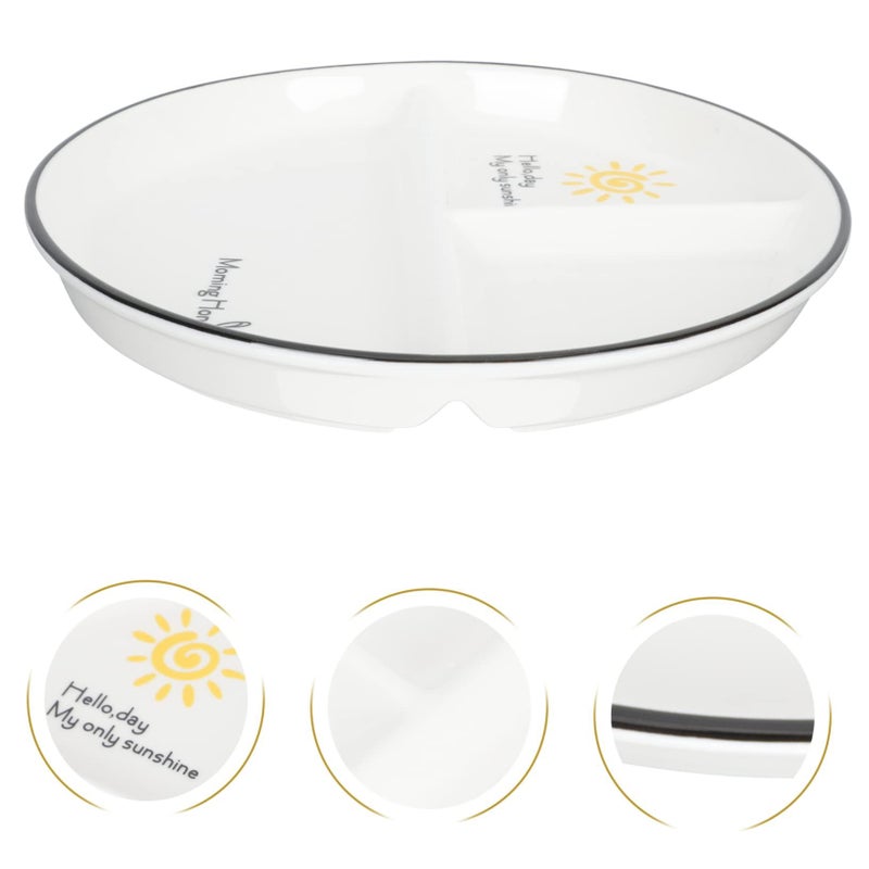 PRETZYOOM Ceramic Divided Food Plate Portion Control Tray For Toddlers Boys Girls Healthy Eating Microwave Dishwasher Safe - Image 3