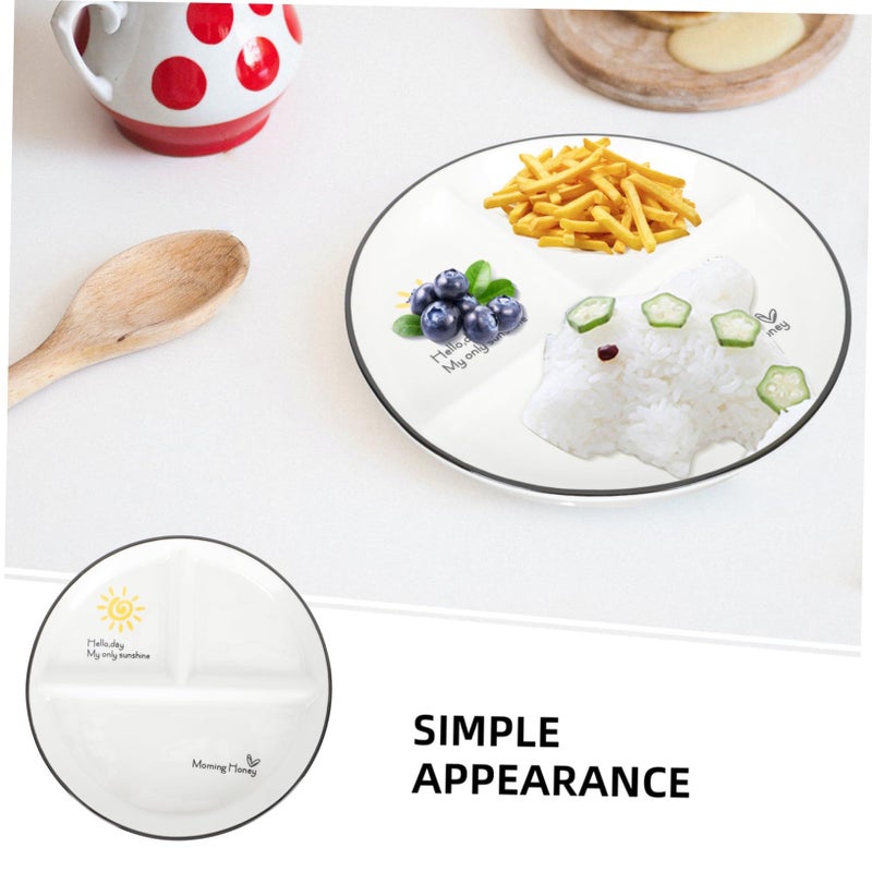 PRETZYOOM Ceramic Divided Food Plate Portion Control Tray For Toddlers Boys Girls Healthy Eating Microwave Dishwasher Safe - Image 4