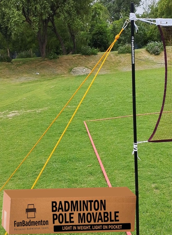 FunBadmenton Badminton Pole Portable for Family, School, Club, Academy, Competition & Tournament, Easy Setup, Easy to Carry, Outdoor - Image 1
