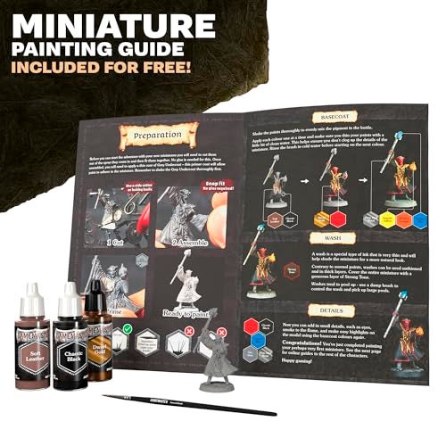 The Army Painter, GameMaster: Adventure Starter Role-playing Paint Set, 15 x 18ml Warpaints Fanatic Acrylic paints, incl. a Brush-On Primer, 5 FREE Miniatures & 1 Brush - For Warhammer & Dnd - Image 4