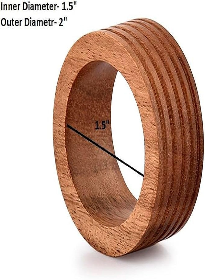 NIRMAN Napkin Ring Acacia Wood Set of 12, Wooden Napkin Rings Artisan Crafted in India, Tabletop Decor - Image 5