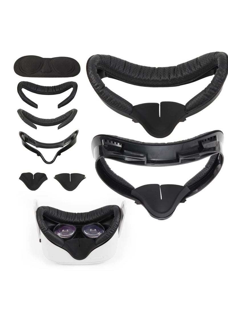 Comfortable and Stretchy VR Facial Vent Soft Interface Bracket with Anti-Leakage Light PU Leather Foam Face Replacement Pads Custom Comfort 6-in-1 Accessories for Oculus Quest 2 - Image 1
