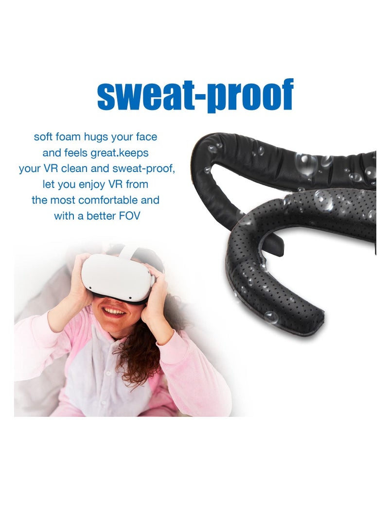Comfortable and Stretchy VR Facial Vent Soft Interface Bracket with Anti-Leakage Light PU Leather Foam Face Replacement Pads Custom Comfort 6-in-1 Accessories for Oculus Quest 2 - Image 4