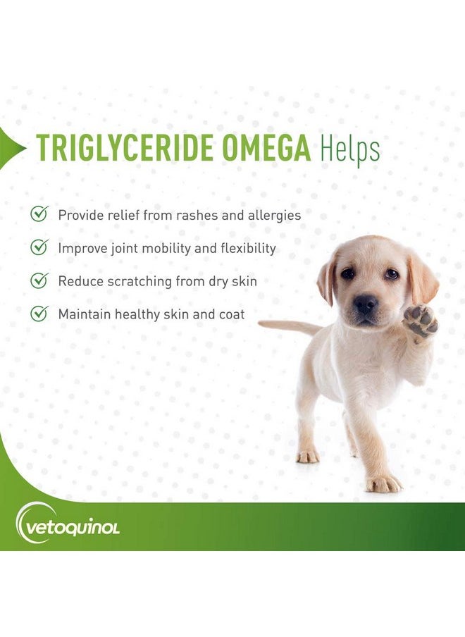 Vetoquinol - Vetoquinol Triglyceride Omega 3 Supplement for Large Dogs, Dog Fish Oil Supplement with EPA and DHA, Promotes Skin, Coat, Joint, and Immune Health, Omega 3 Fish Oil for Dogs 60lbs or More, 60ct - Image 1
