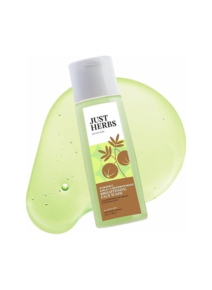 Just Herbs Just Herbs Skin-Rejuvenating Ayurvedic Face Wash Cleanser Powered with Vitamin C, Amla & Liquorice Root for Skin Hydration, Hyperpigmentation & maintains pH level - 100 ML  - Image 4