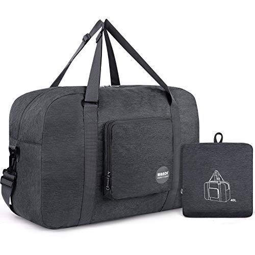 WANDF For Spirit Airlines Personal Item Bag 18x14x8 Foldable Travel Duffel Carry on Weekender Overnight for Women Men - Image 1