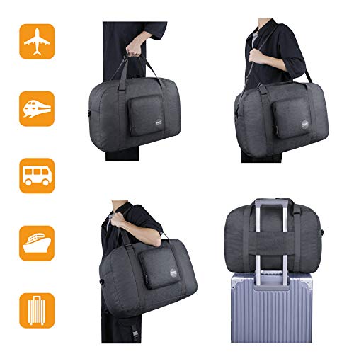 WANDF For Spirit Airlines Personal Item Bag 18x14x8 Foldable Travel Duffel Carry on Weekender Overnight for Women Men - Image 5