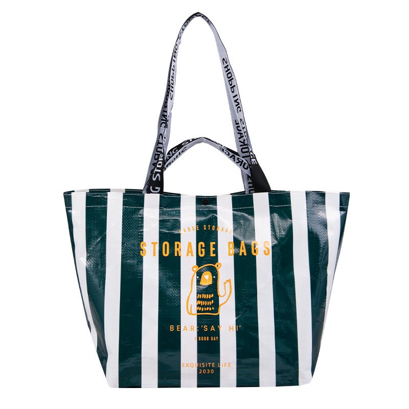 2023 Foldable Travel Tote Bag Ins Style Stripe (large) 