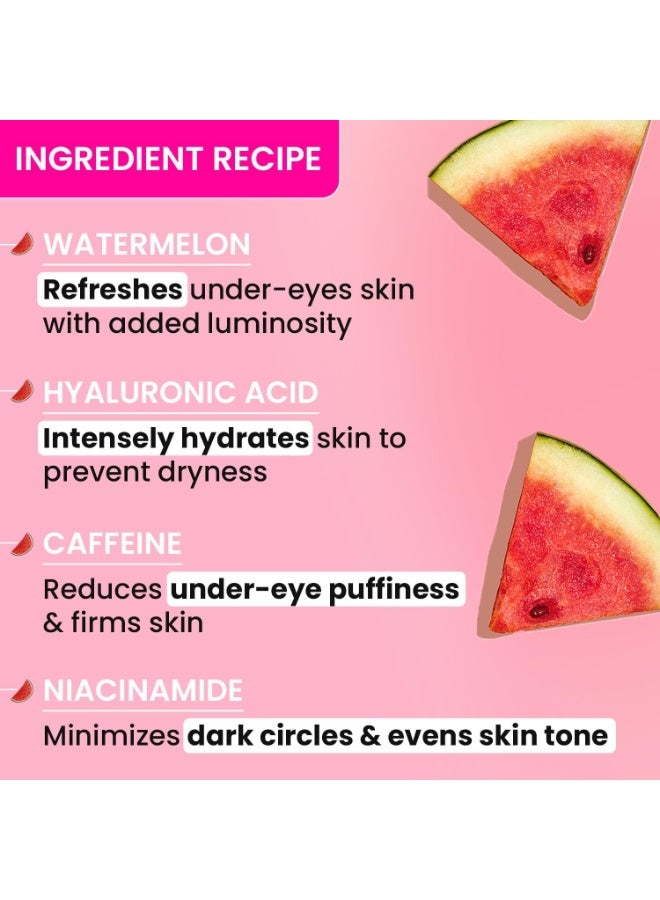 Dot & Key Watermelon Cooling Hydrogel Eye Patches | With Hyaluronic & Niacinamide | Under Eye Patches For Dark Circles & Puffiness Reduction | Instantly Hydrates, Cools & De-Puffs | 60 Patches, Pink - Image 3